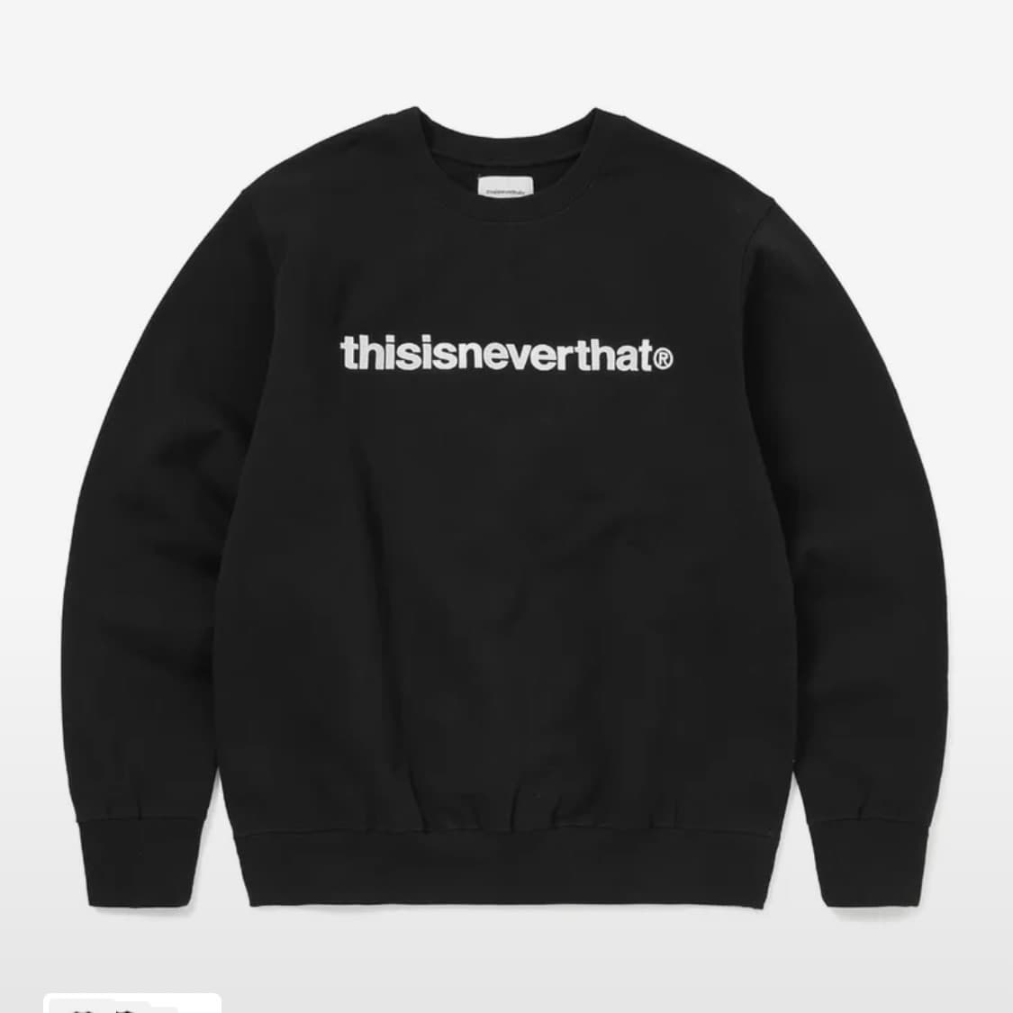 디스이즈네버뎃 로고 맨투맨 블랙 S 상품이미지1