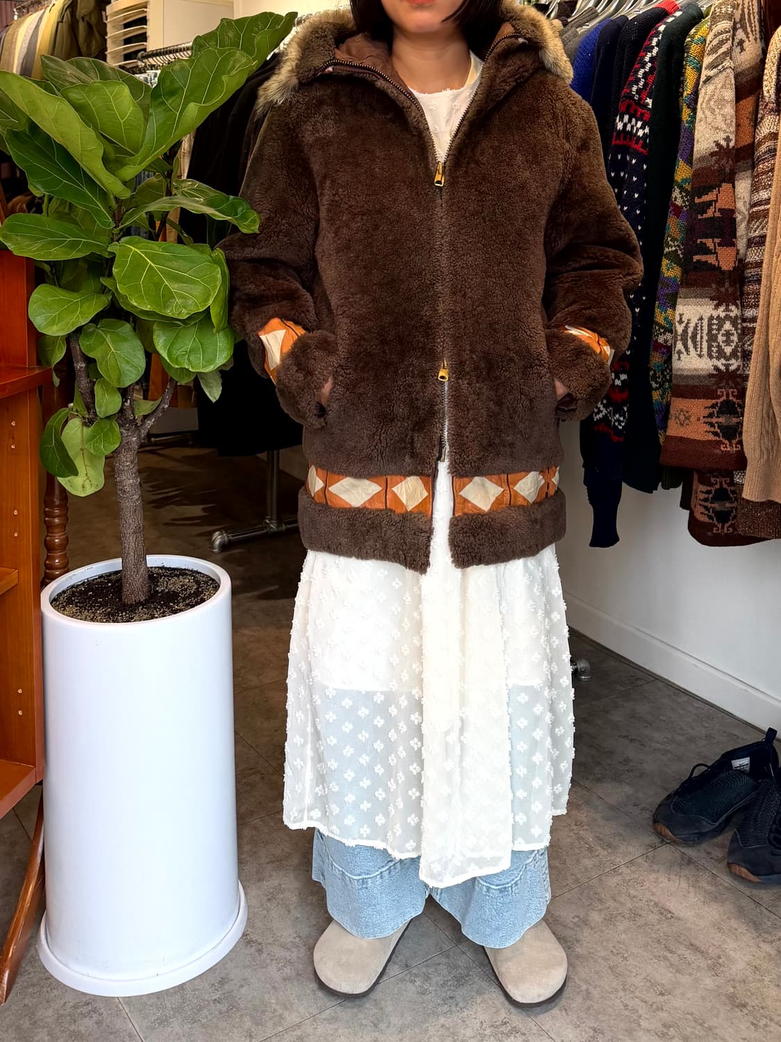 여성 인디언 플리스 점퍼 상품이미지1