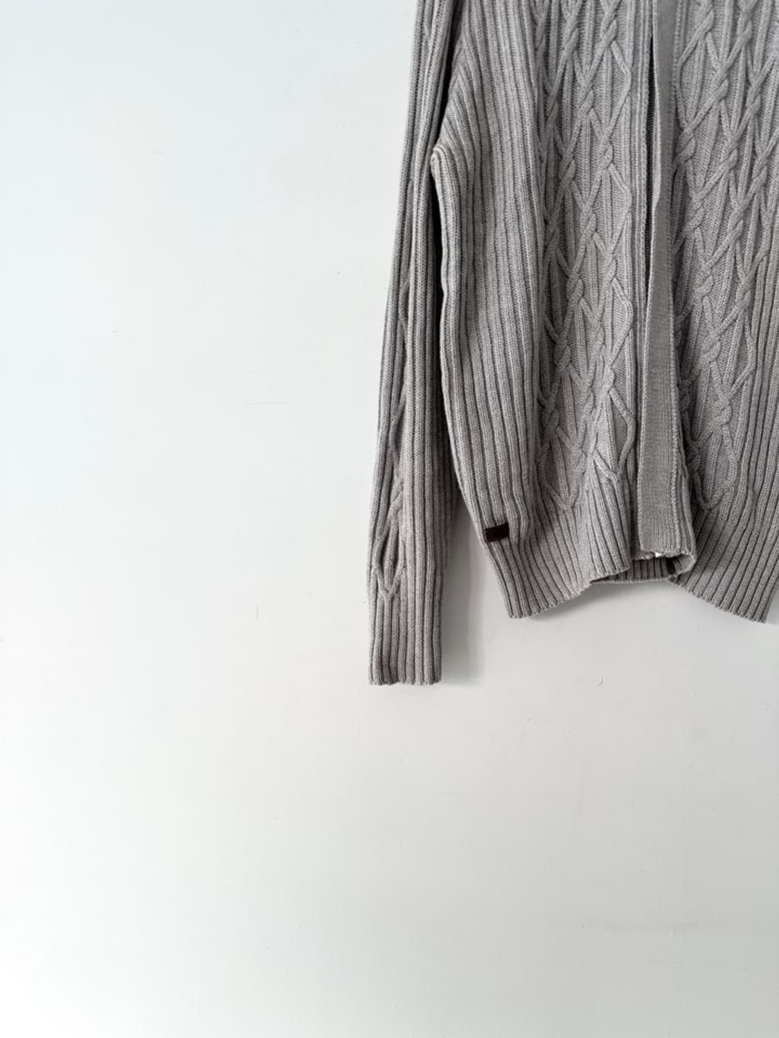 LACOSTE waffle fastening knit / grey 상품이미지2