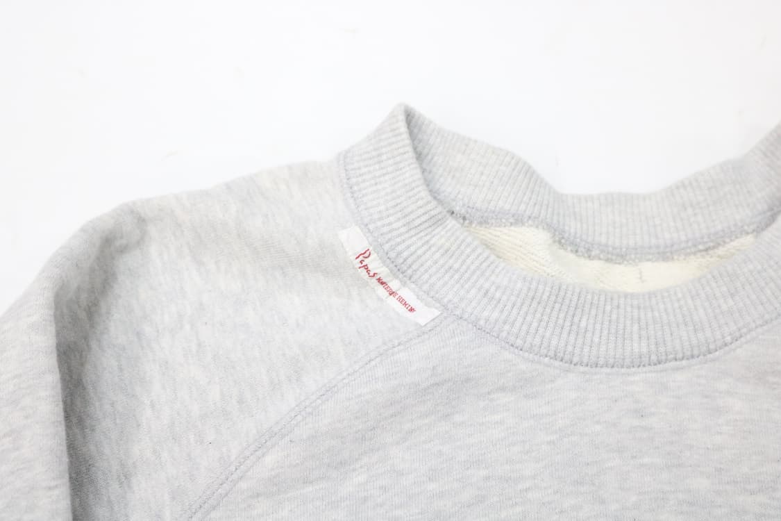 Papas 파파스 빈티지 래글런 로고 그레이 맨투맨 (L) 상품이미지4