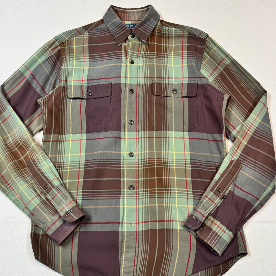 S) 폴로 랄프로렌 투포켓 체크 셔츠 상품이미지2