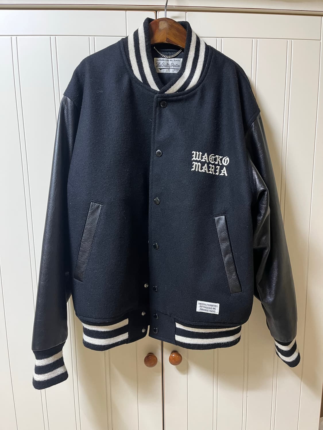 와코마리아 24aw 바시티 레더 자켓 상품이미지2