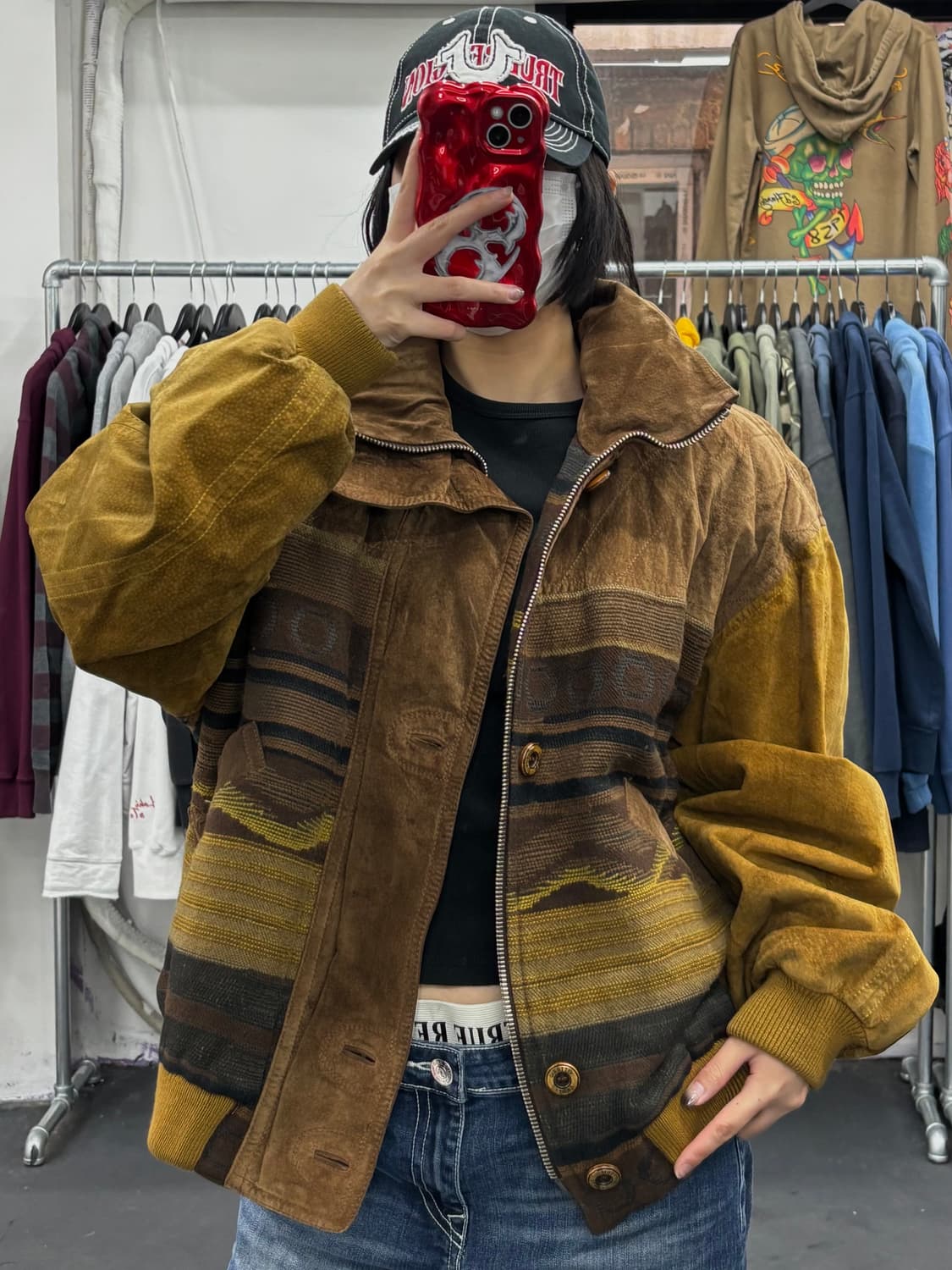 Vittorio Forti 스웨이드 니트 집업 자켓 상품이미지3