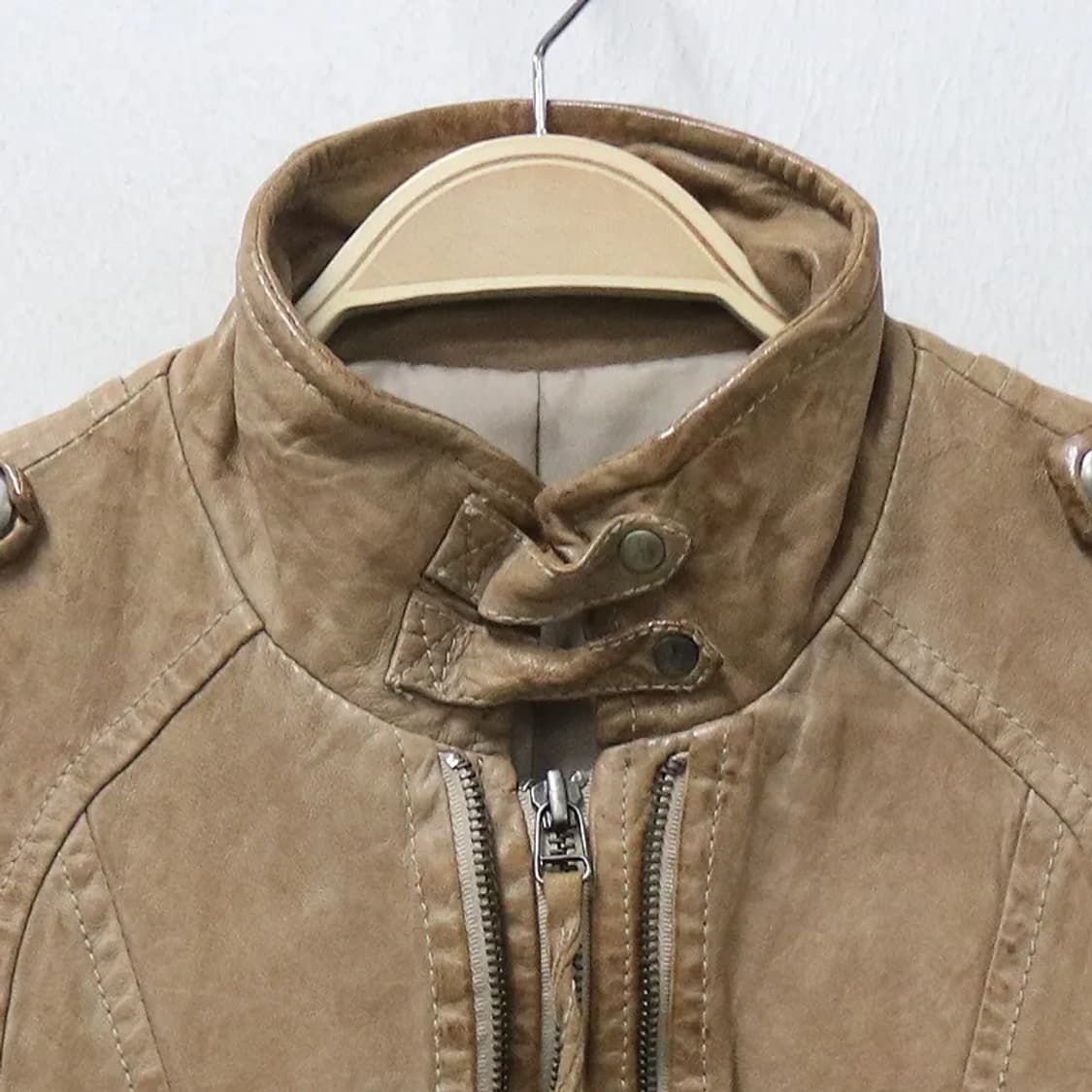 LAMB LEATHER 지퍼 포인트 가죽 자켓 62158 상품이미지3