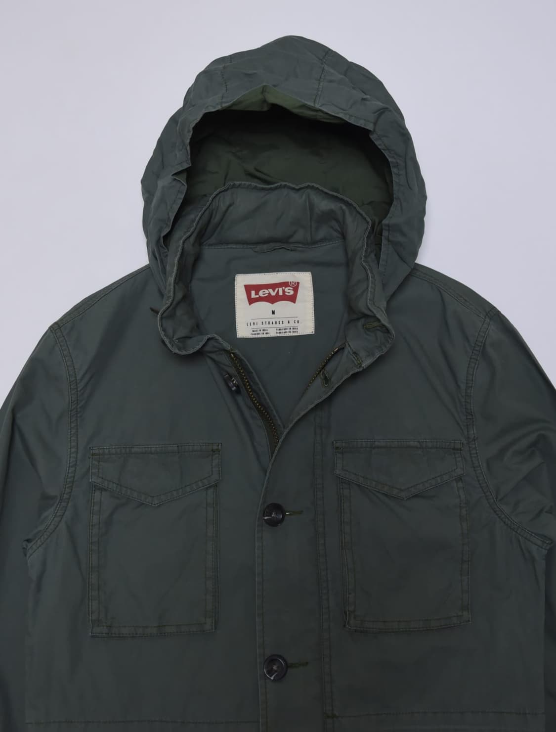 리바이스 후드 야상 M 올리브 상품이미지1