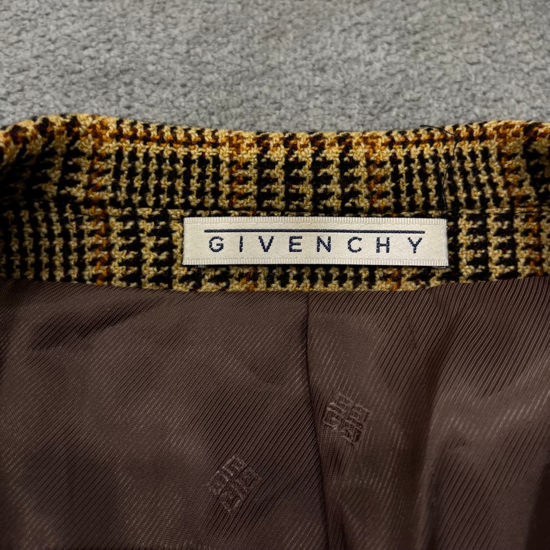 85R 지방시 캐시미어 울 체크 블레이저 상품이미지4