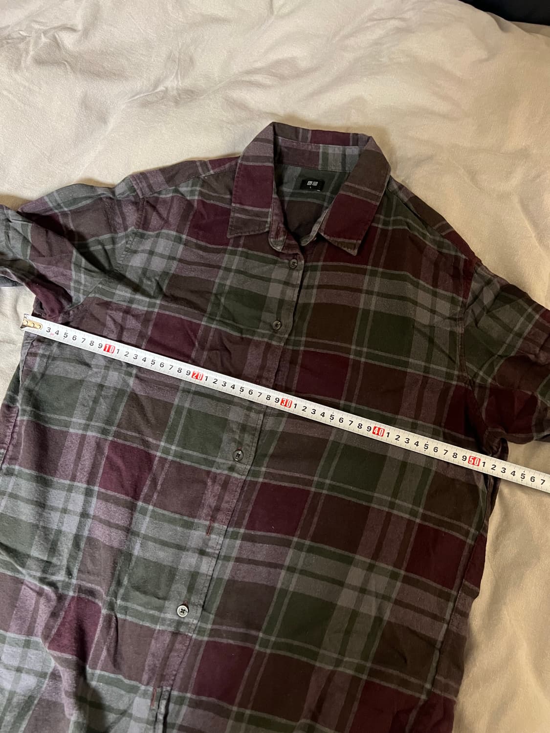 유니클로 플란넬 체크셔츠 남방 L 상품이미지5