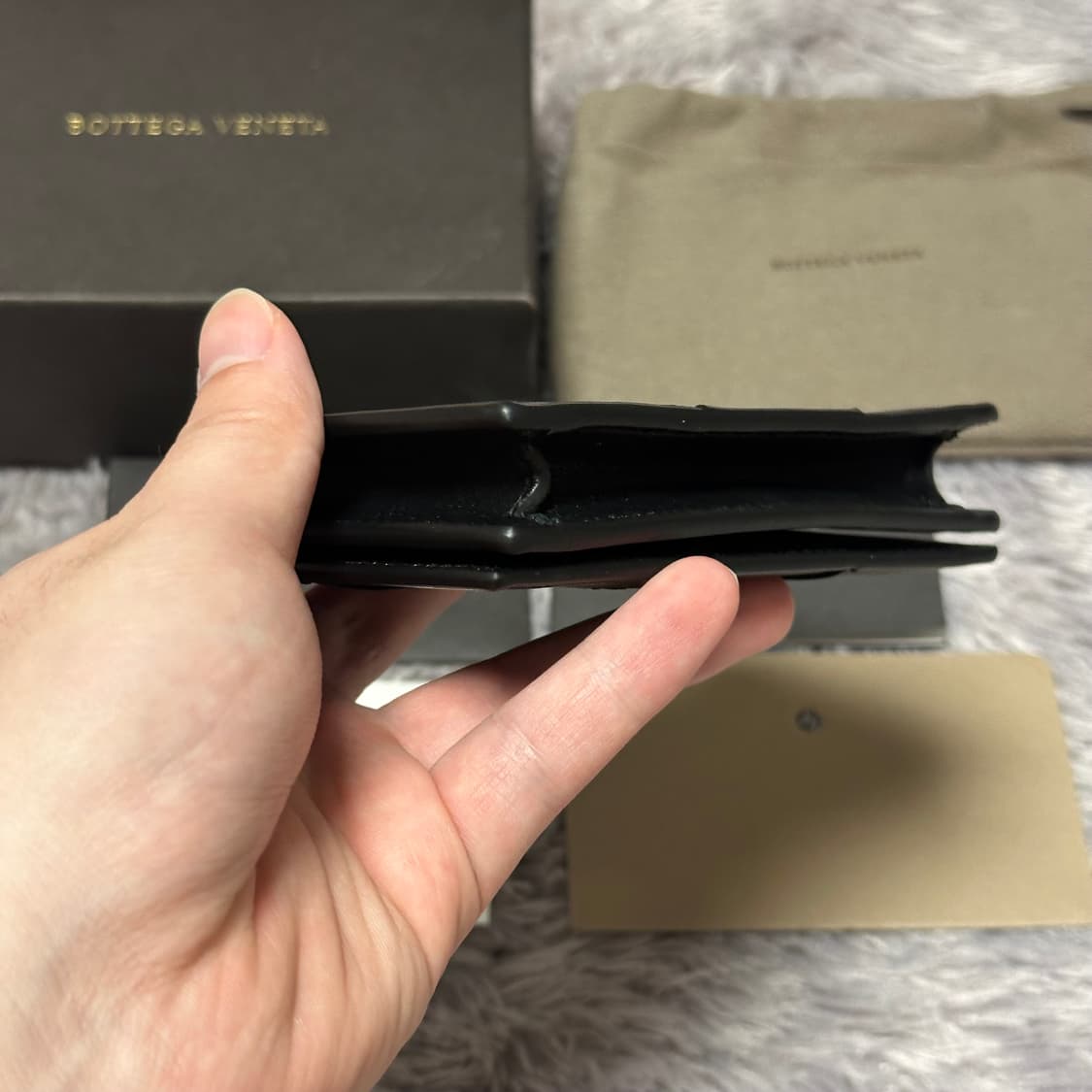 [풀구성] 보테가베네타 카세트 비즈니스 카드지갑 블랙 상품이미지7