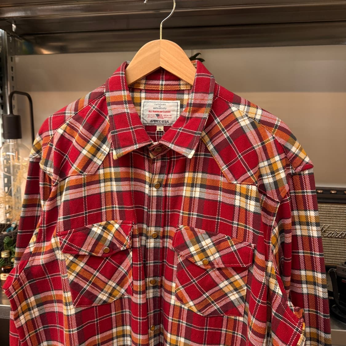 아비렉스 웨스턴 체크 셔츠  상품이미지2