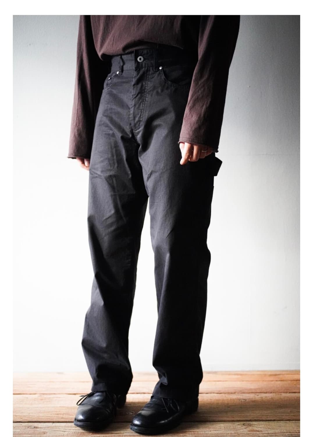 워드로브41 wardrobe41 페인터팬츠 블랙 L 상품이미지6