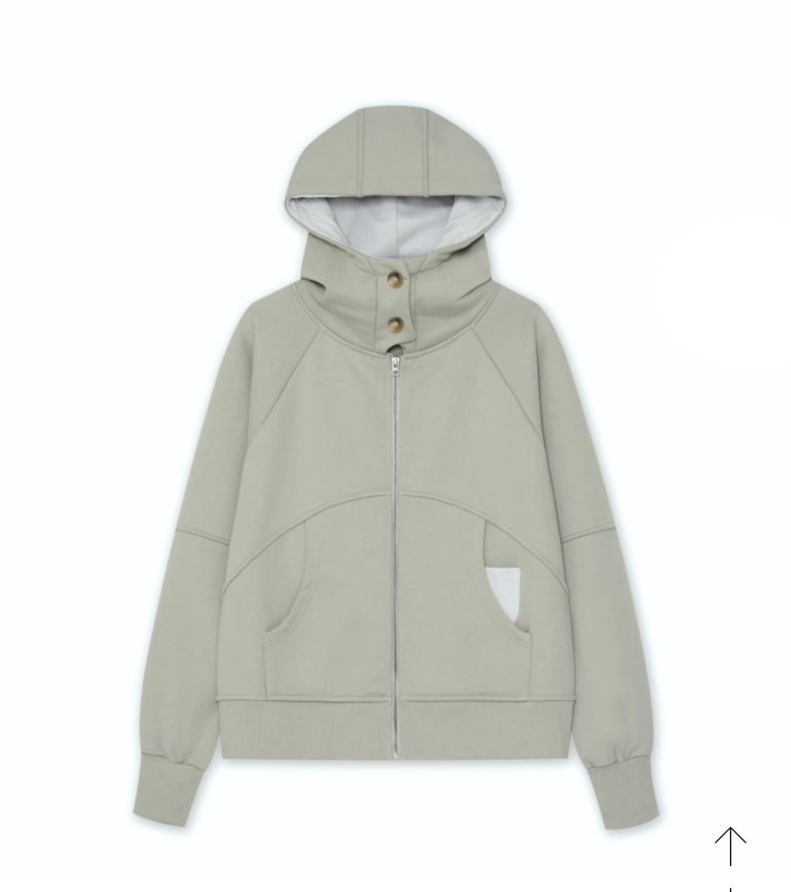 Babyrab eggshell hoodie jk in sage green 상품이미지2
