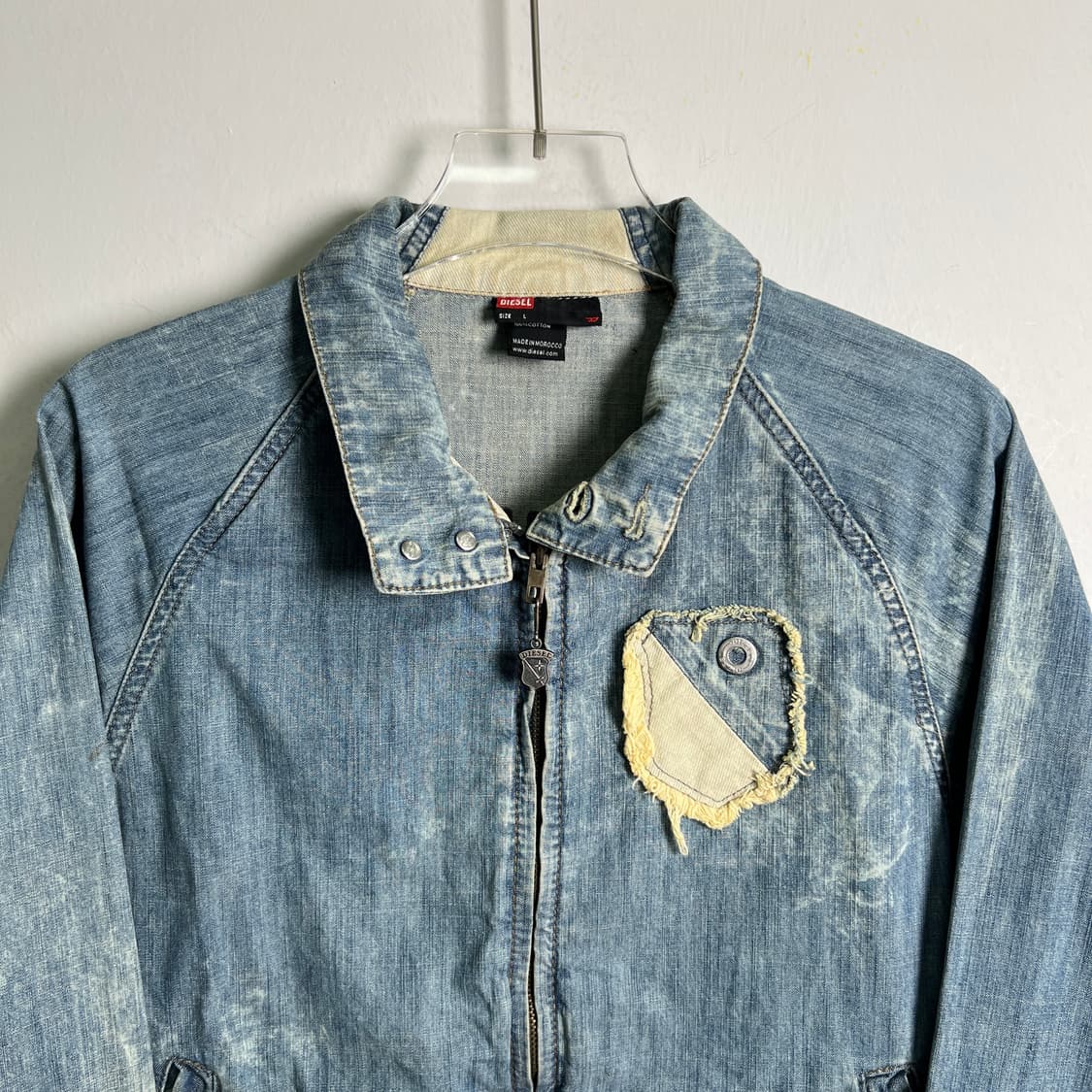 00's 디젤 워싱 데님 블루종 자켓 L 상품이미지4