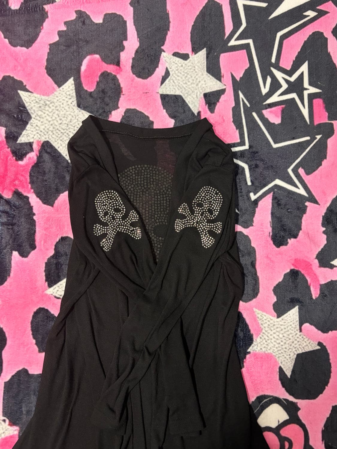 00‘s skull cubic See-through Cardigan 상품이미지9