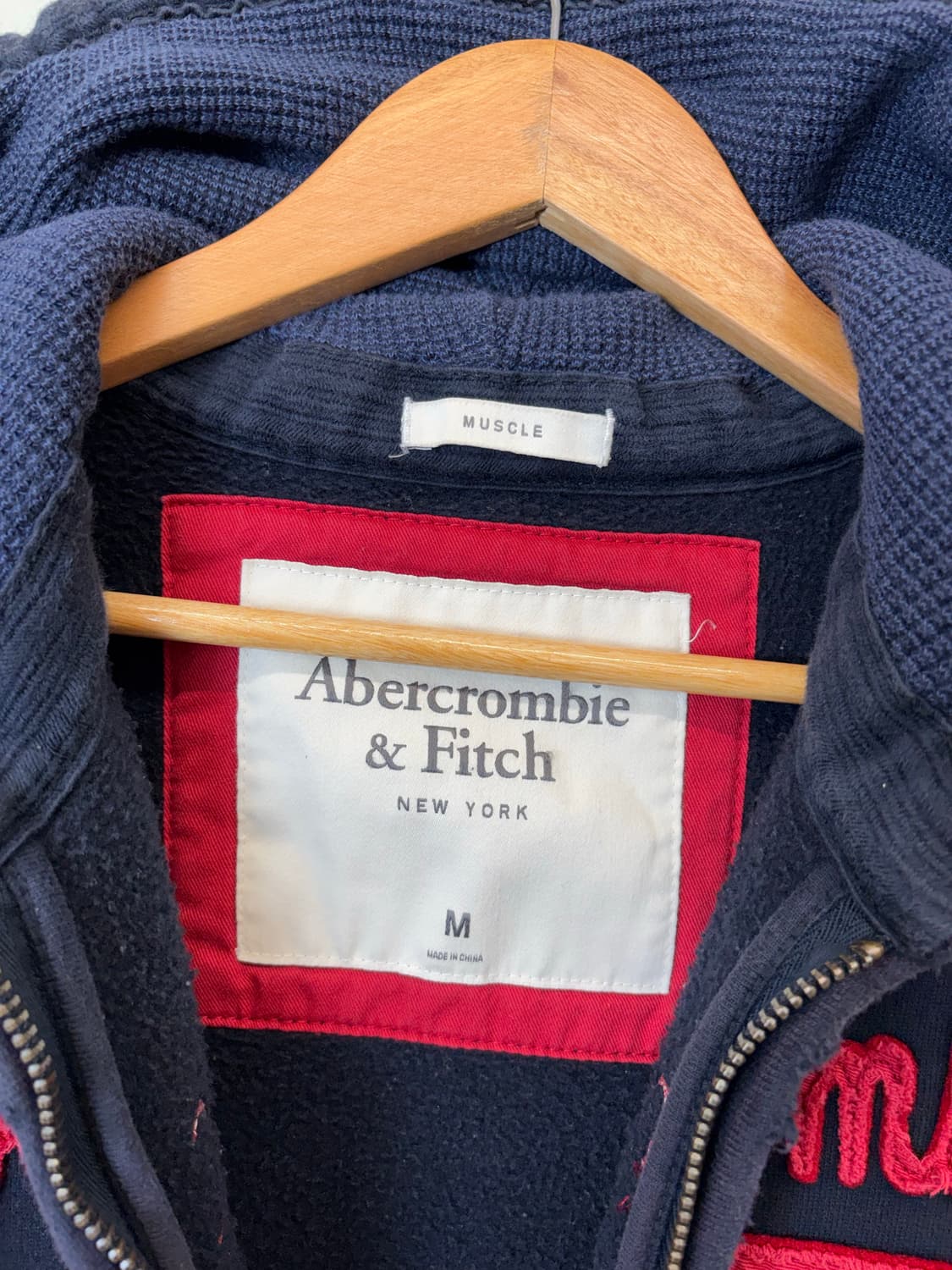 아베크롬비 디스트레드 그런지 후드집업 네이비 상품이미지6