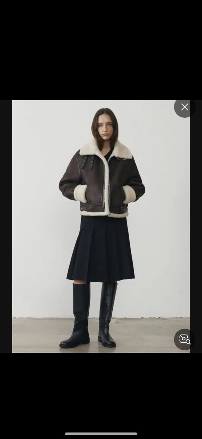 던스트 무스탕 s사이즈 브라운 상품이미지1