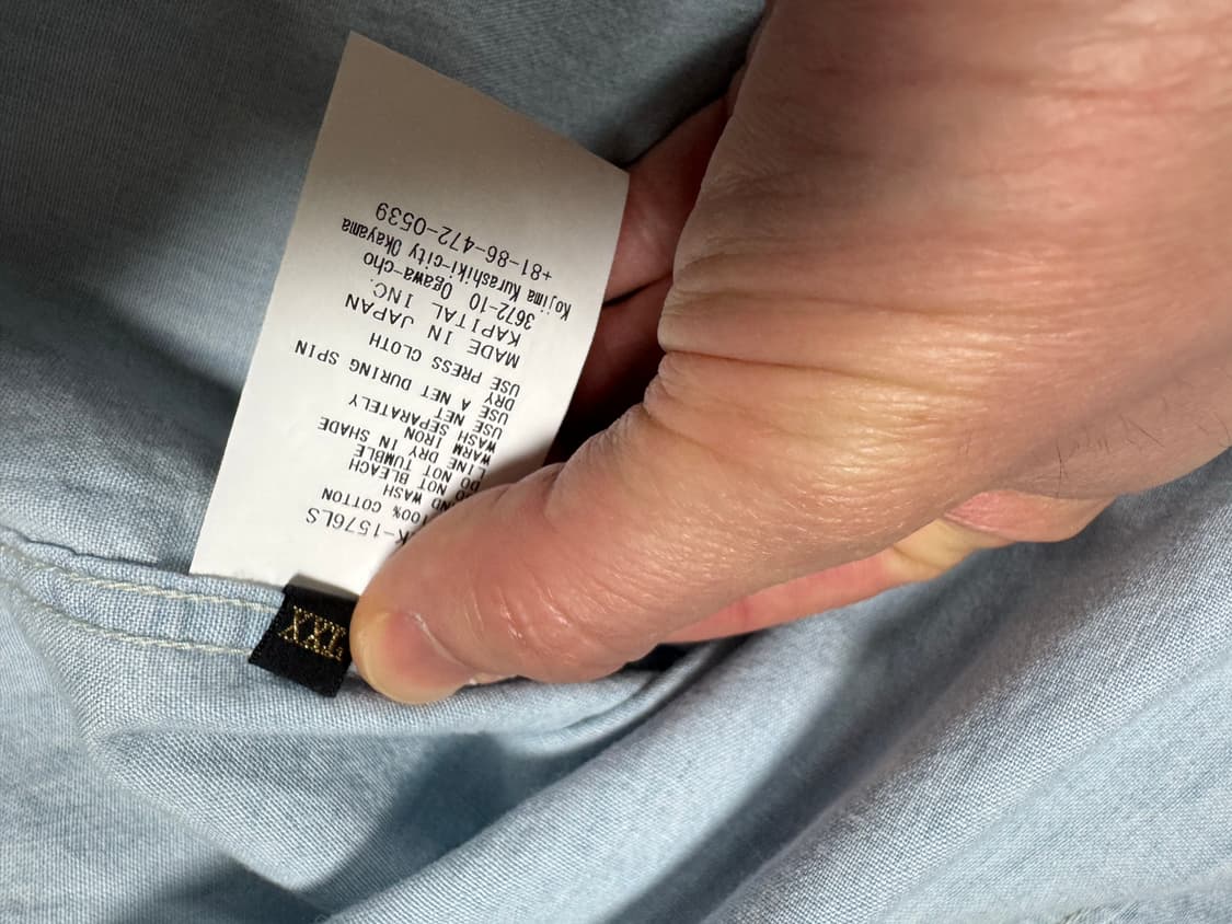 캐피탈 샴브레이 본 셔츠 5사이즈 판매합니다. 상품이미지6