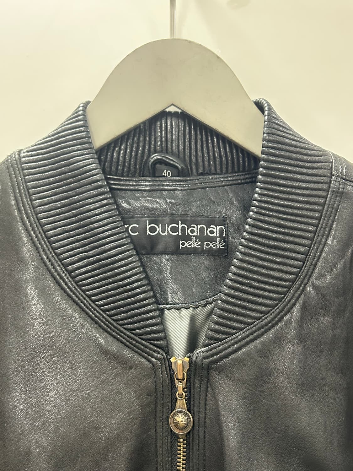 90s 펠레펠레 마크 뷰캐넌 레더 봄버 자켓 상품이미지6