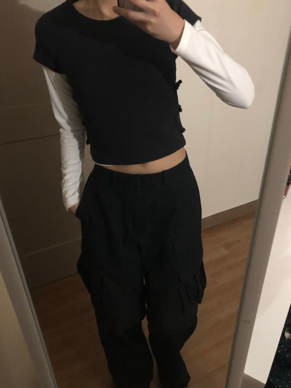 모디무드 3way 버뮤다 카고팬츠 블랙 상품이미지8