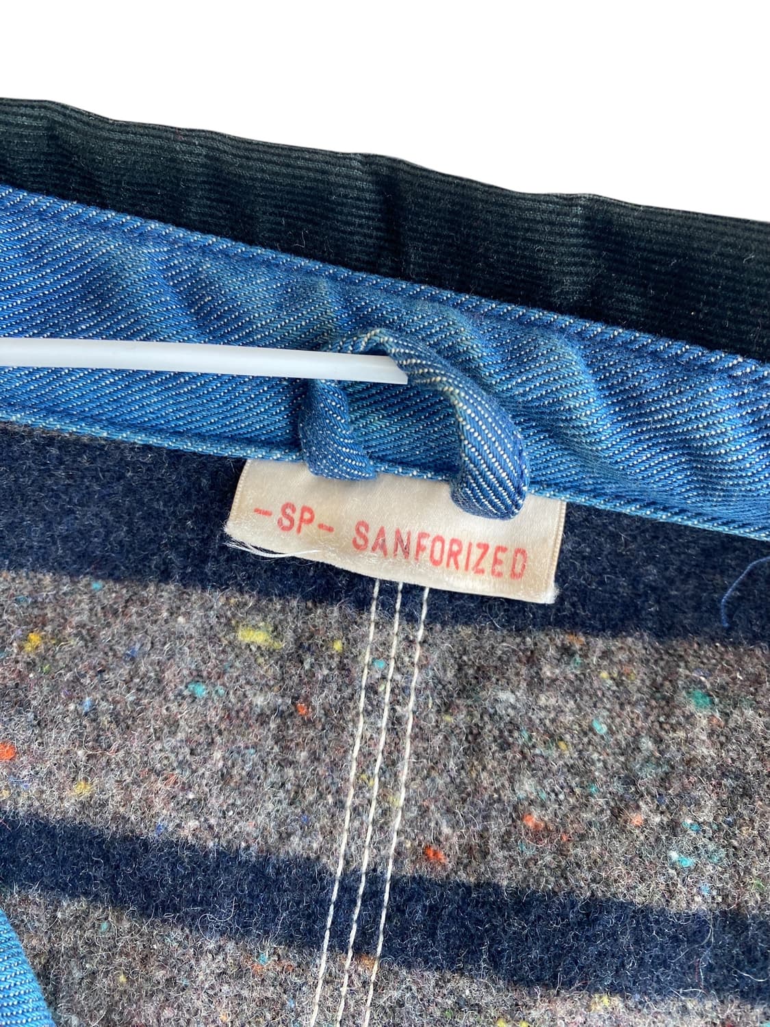 샌포라이즈드 플랭킷 안감 데님 커버올 자켓 상품이미지9