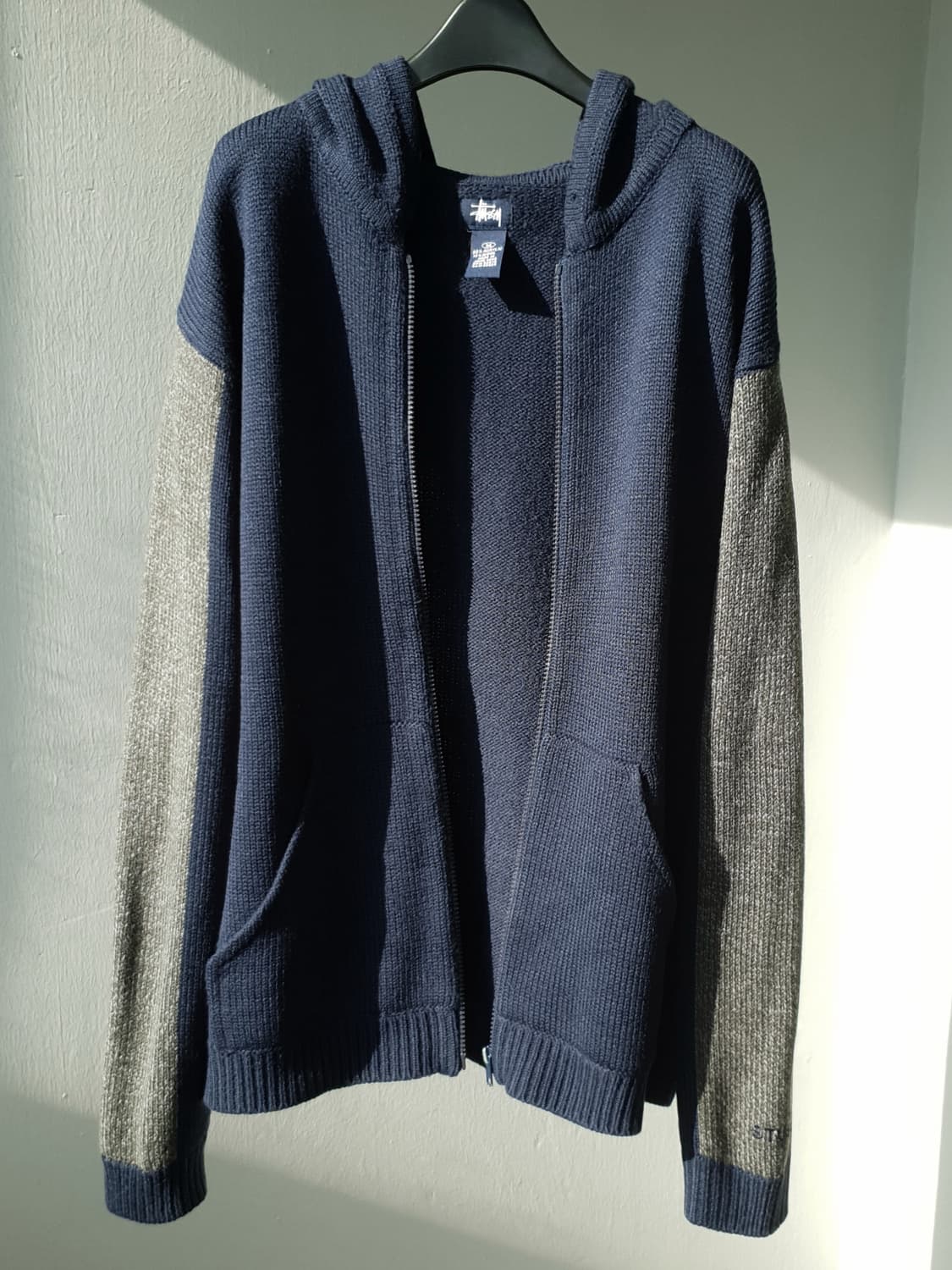 90s STUSSY sweater hood zip-up 상품이미지6