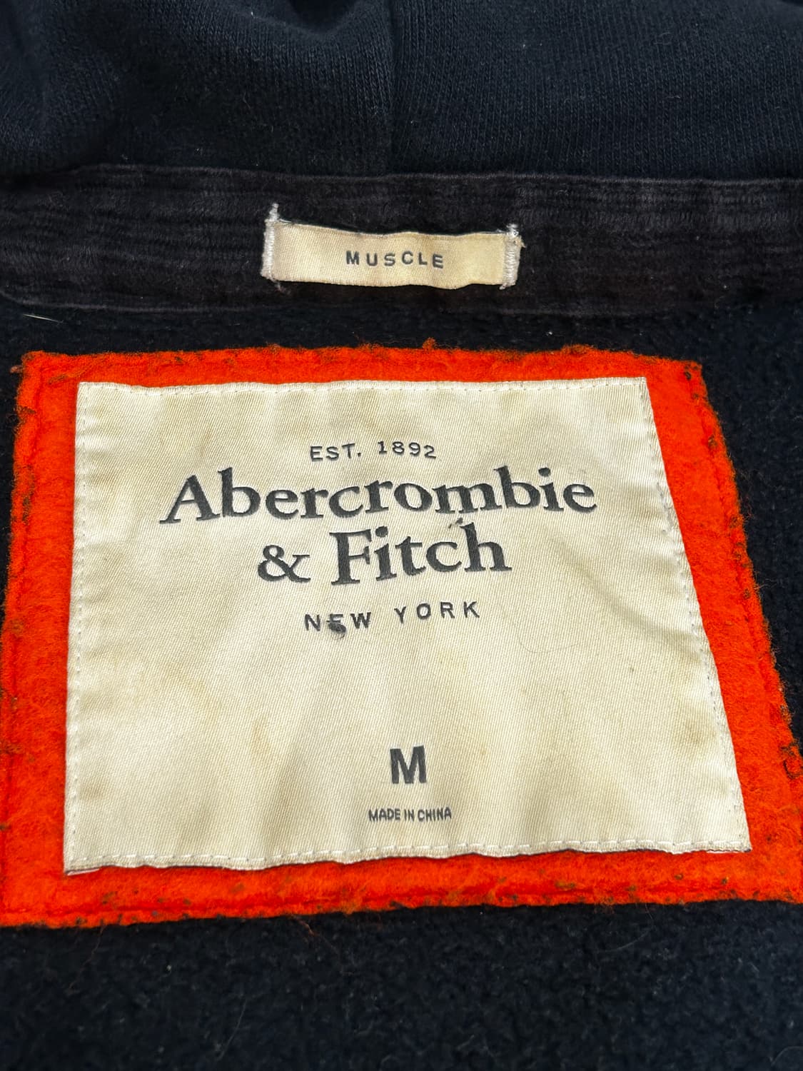 아베크롬비 네이비 후드집업 M 안감기모 상품이미지4