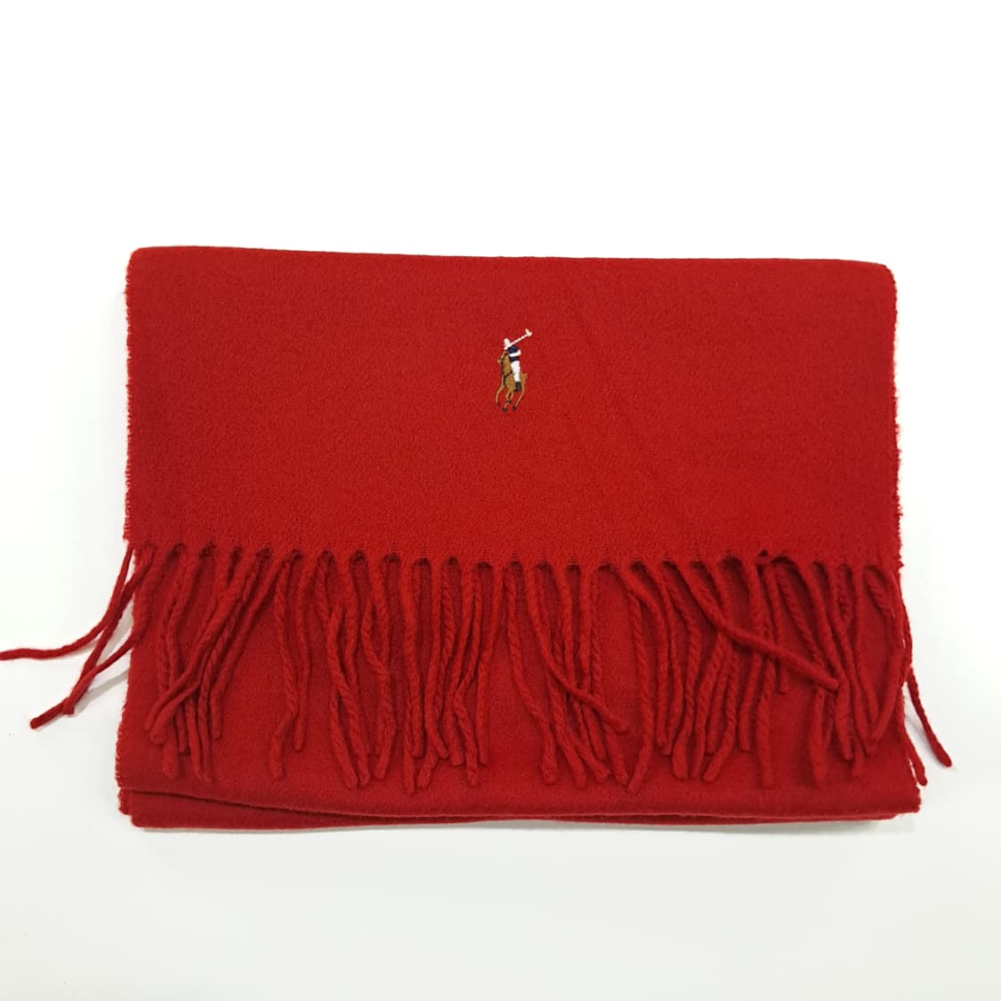 MX214 폴로 랄프로렌 레드 버진울 목도리 머플러 상품이미지7