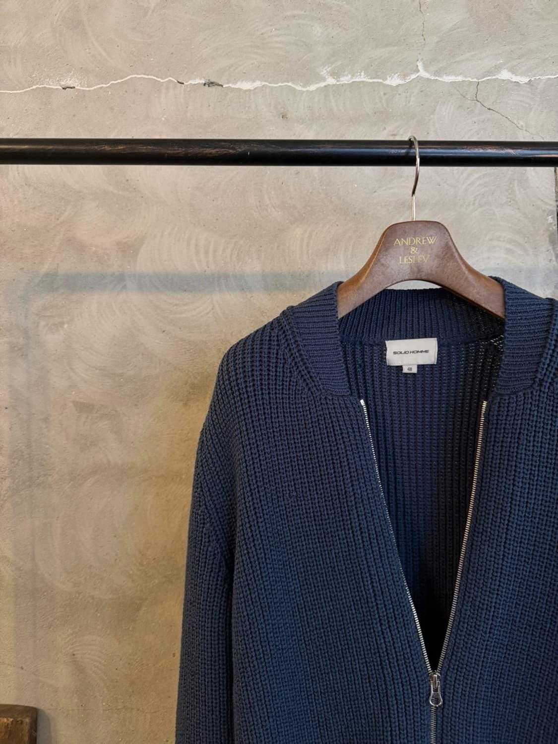 솔리드옴므 짚업 가디건 100 상품이미지3