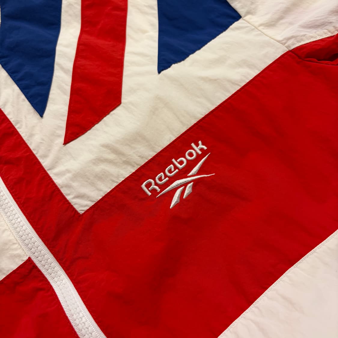 [95] 리복 바람막이 화이트/레드/블루 자켓 C120 상품이미지4