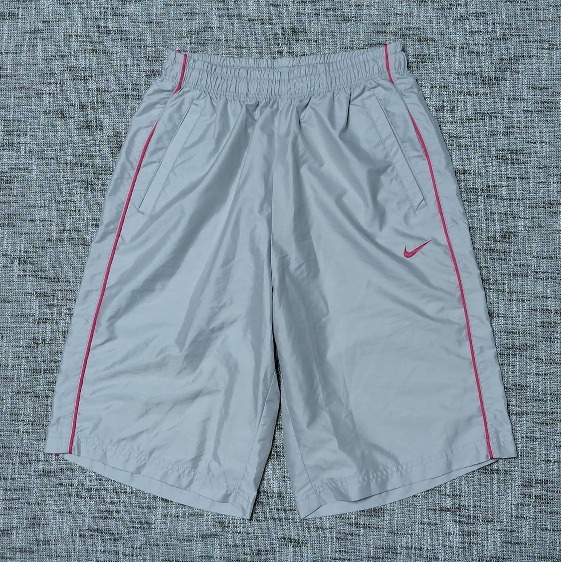 [정품] 나이키 재팬 빈티지 핑크 라인 나일론 하프 팬츠 (M) 상품이미지1