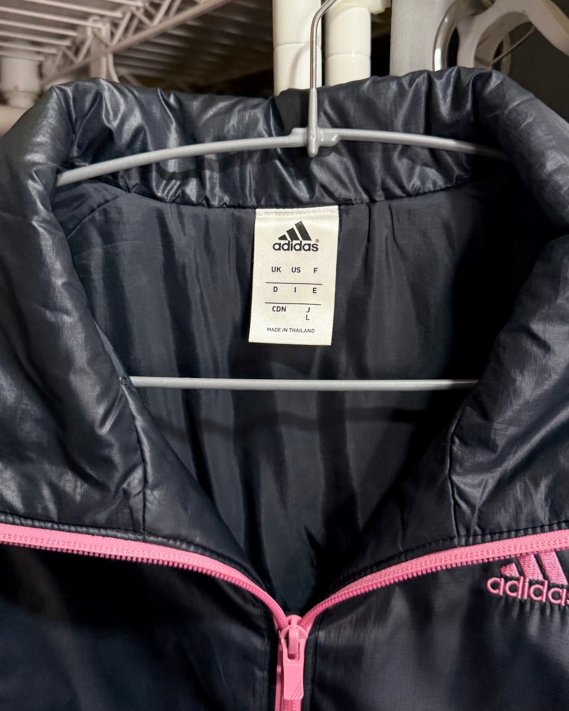 아디다스 딥 네이비 & 핑크 패딩 자켓 상품이미지8