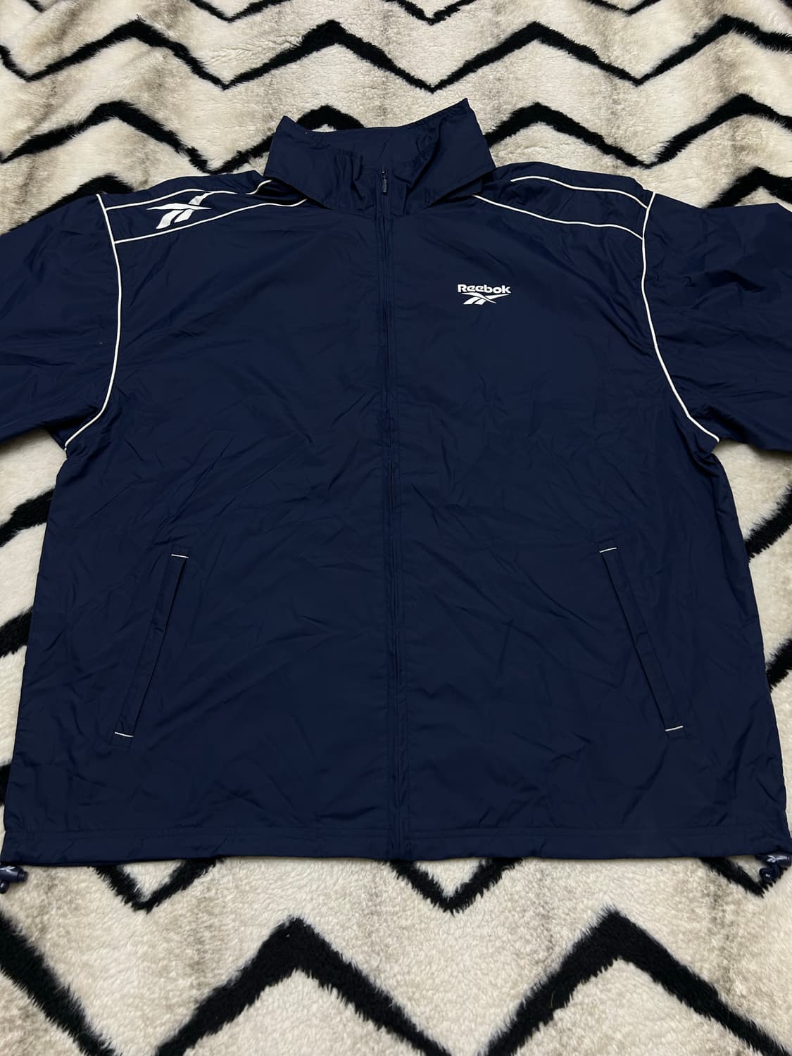 [실측2XL]리복 올드스쿨 바람막이/네이비 상품이미지3