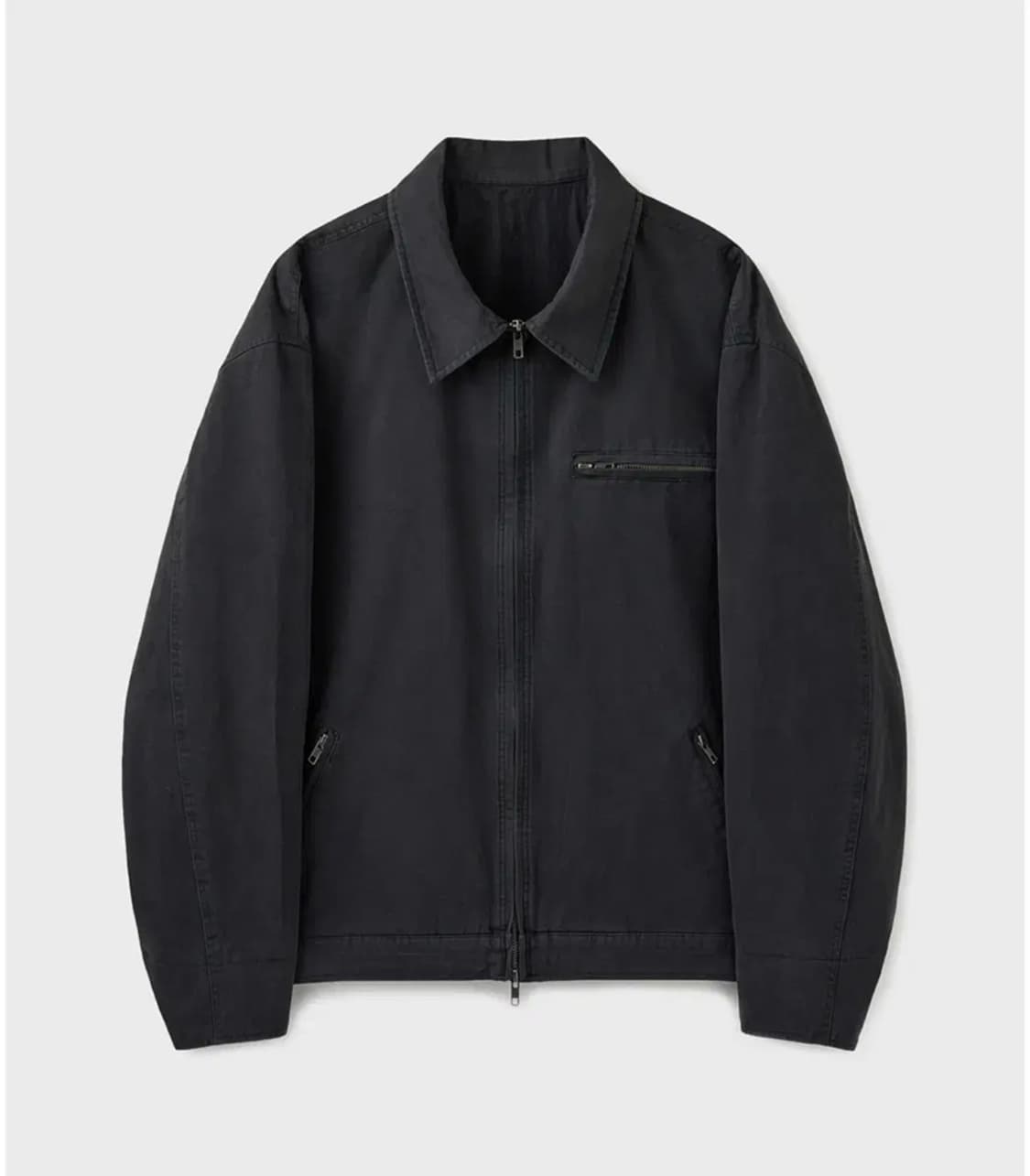 [새제품/L] 브랜디드 페이드 워크 자켓 - 빈티지 블랙 상품이미지4