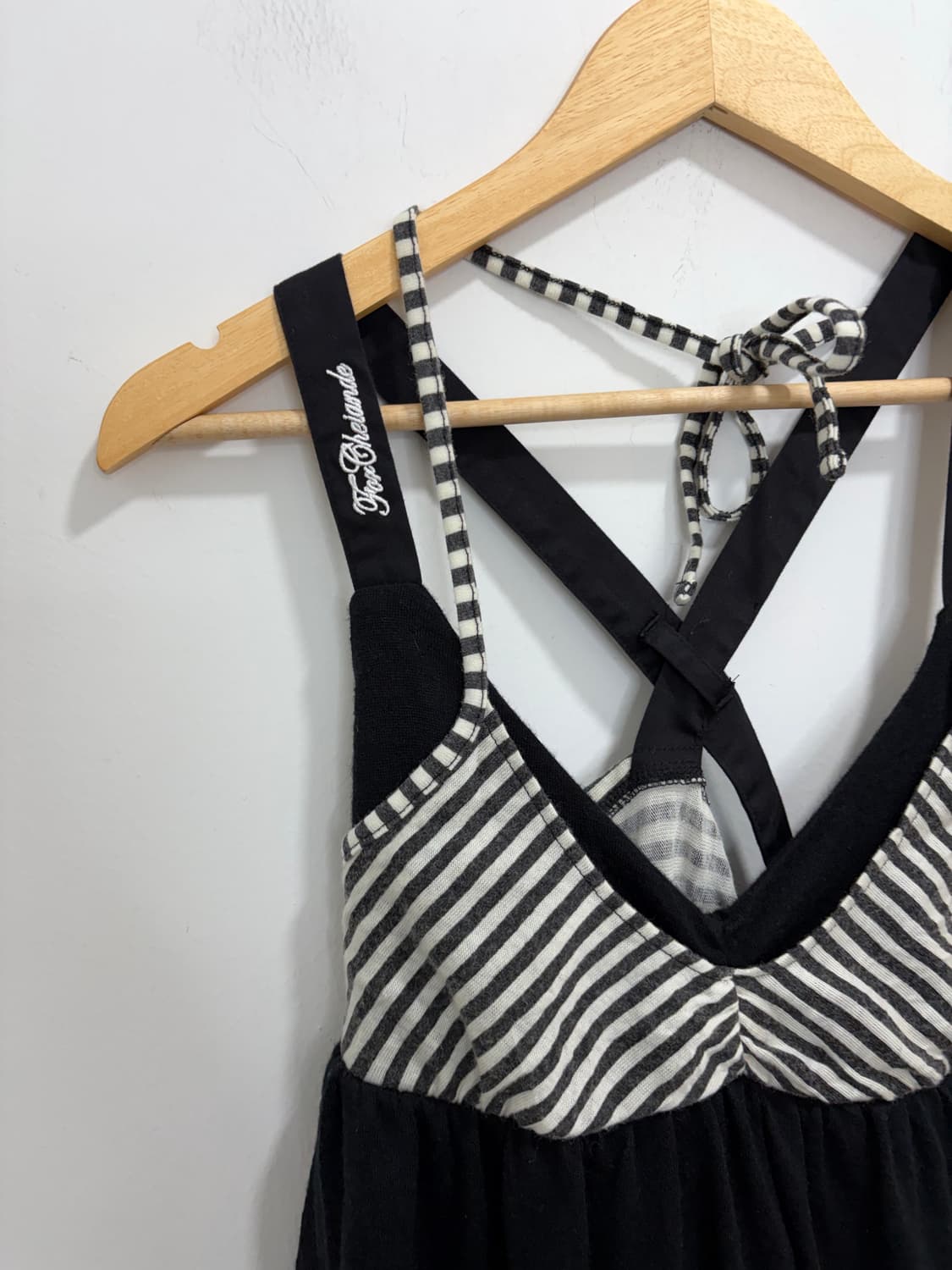 스트라이프 레이어드 갸루 나시 티셔츠 상품이미지5