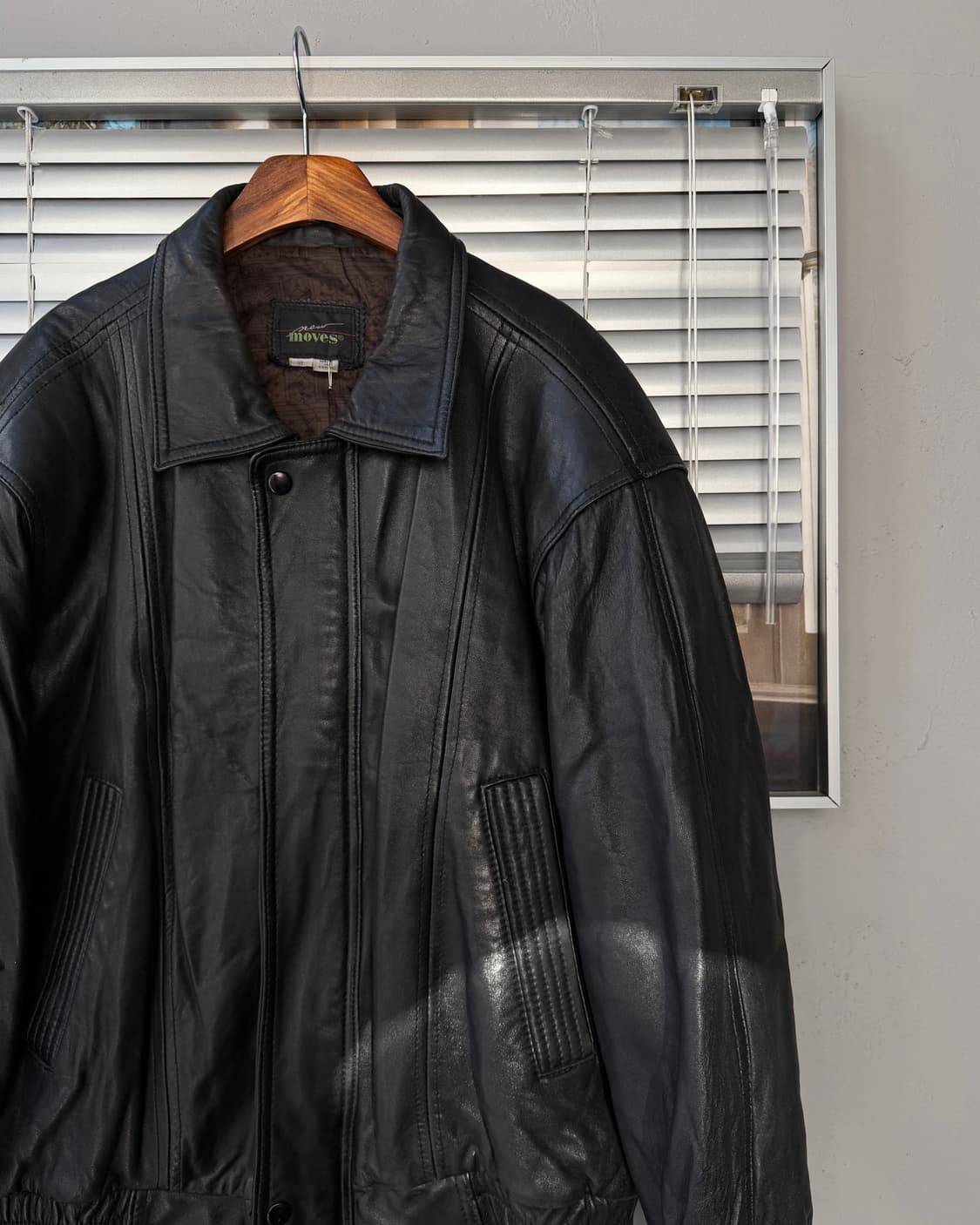 NEW MOVES lambskin bomber jacket 상품이미지3