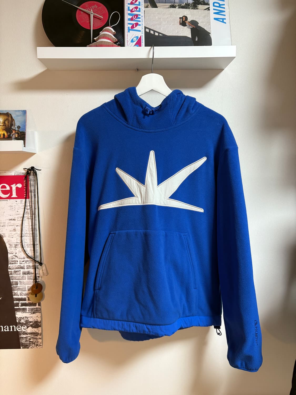 Sunlove 썬러브 폴라 플리스 후드티 블루 상품이미지1