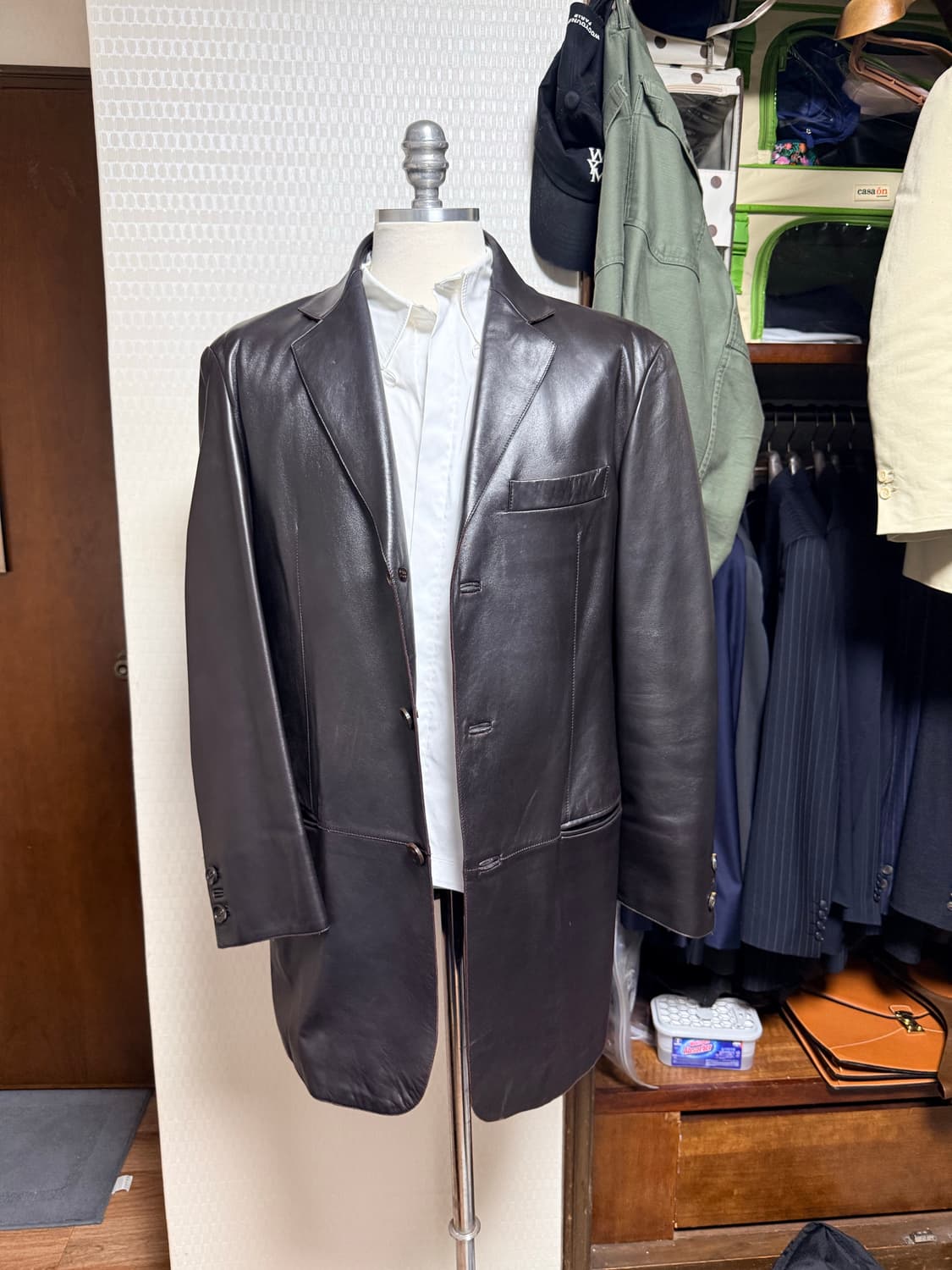 아르마니 꼴레지오니 레더자켓 40사이즈 상품이미지1