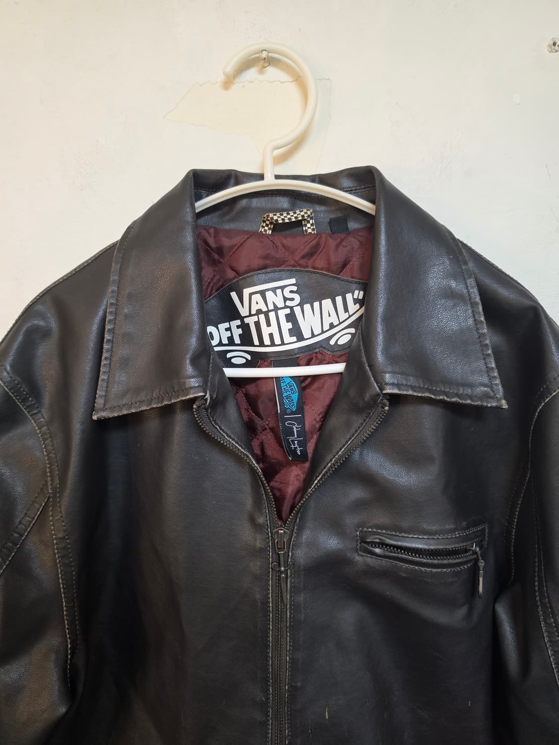 VANS OFF THE WALL 빈티지 가죽 자켓 M 상품이미지3