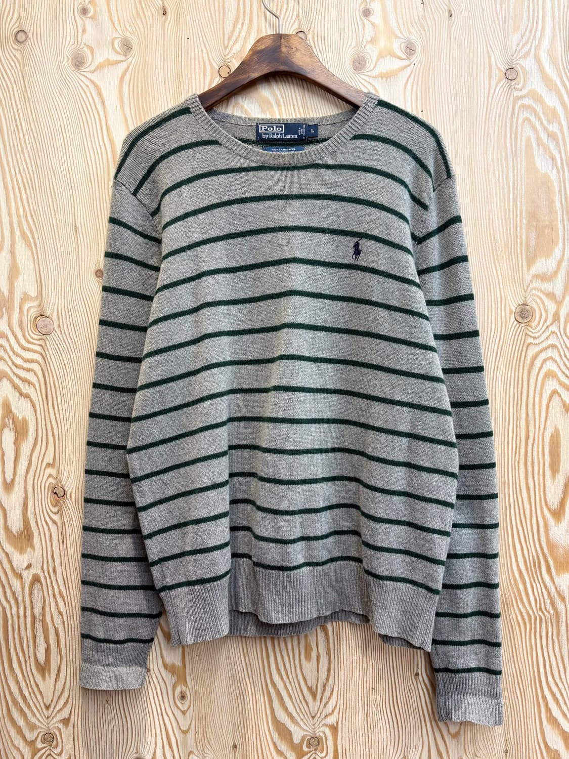 폴로 랄프로렌 스트라이프 램스울 니트 상품이미지1