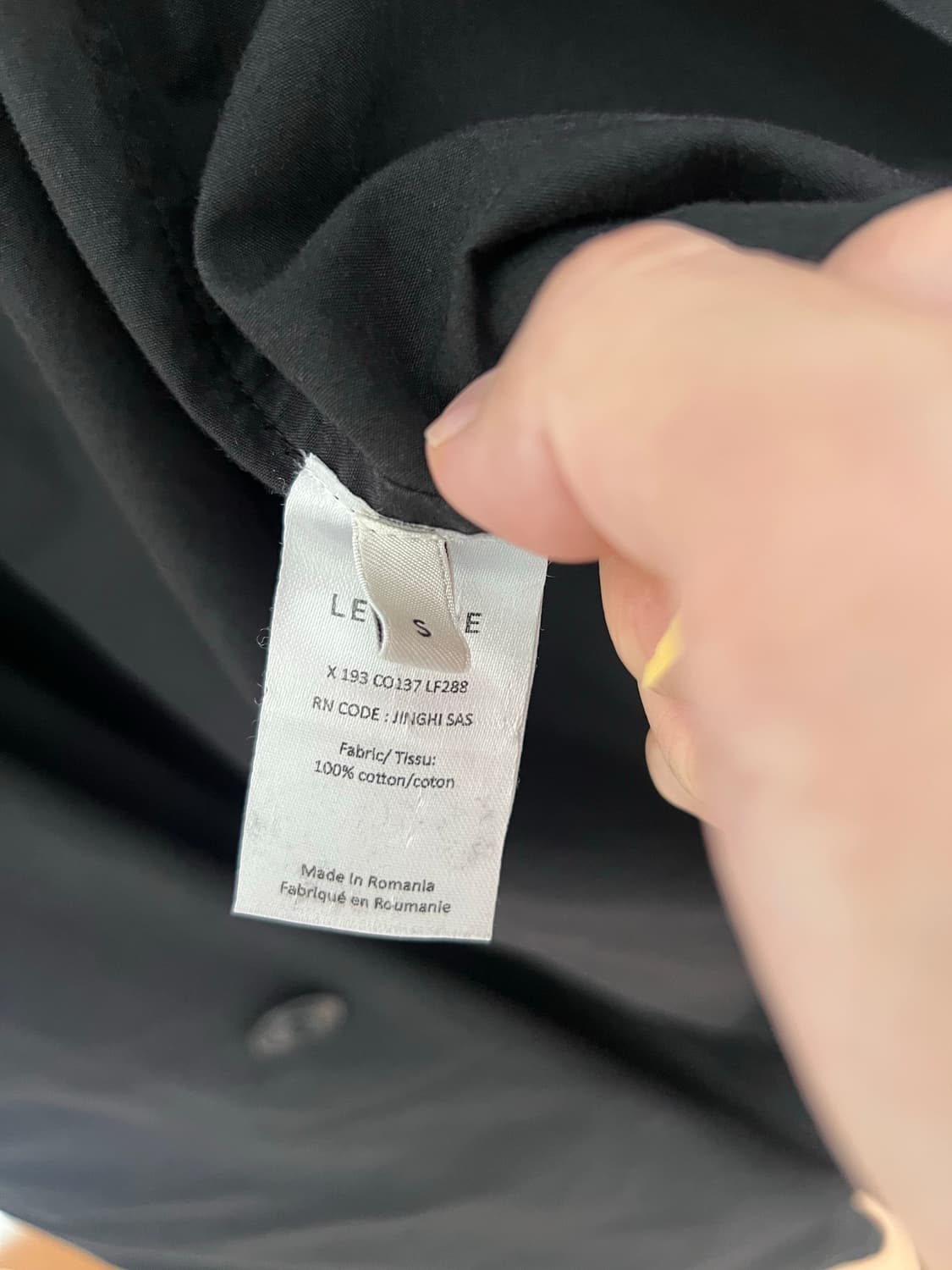 르메르 코튼 트렌치코트 블랙 S 상품이미지8