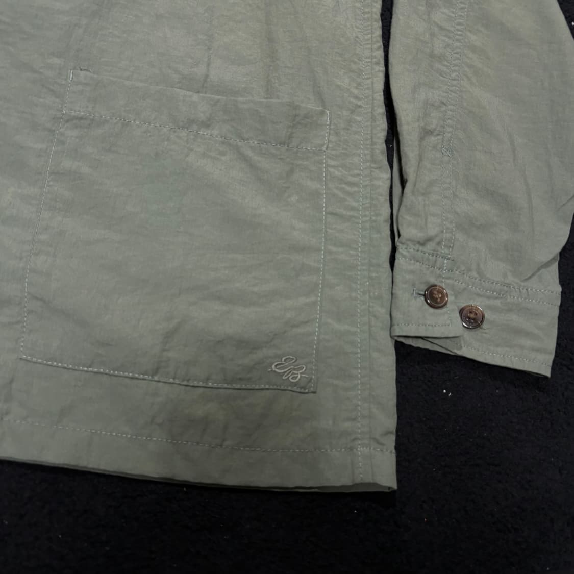 L 에디바우어 카키 나일론 셔츠 워크자켓 상품이미지3