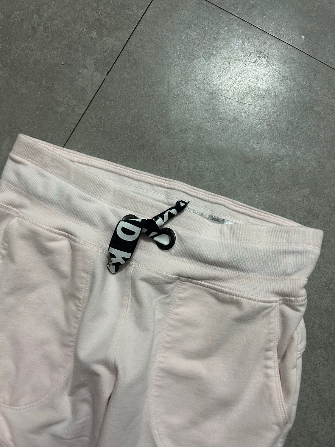  DKNY 라이트핑크 빈티지 코튼  조거 팬츠 44size  상품이미지2