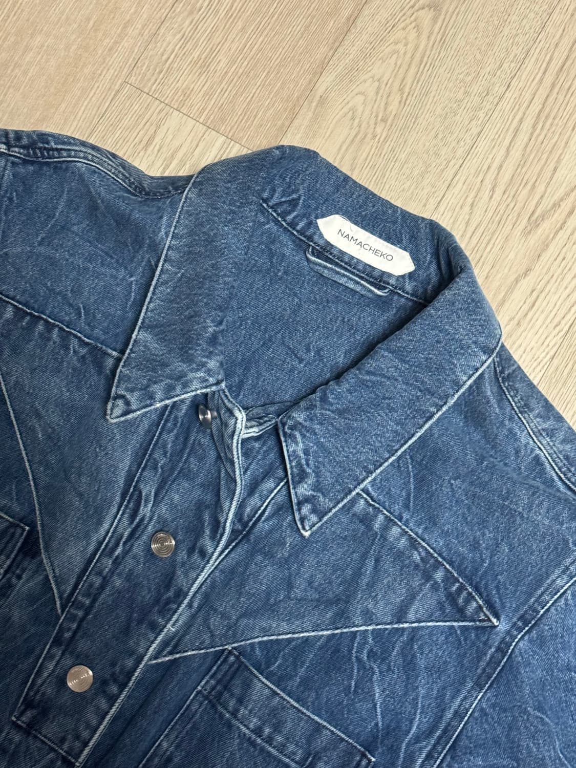 나마체코 블루 칼붐 데님 자켓 상품이미지6