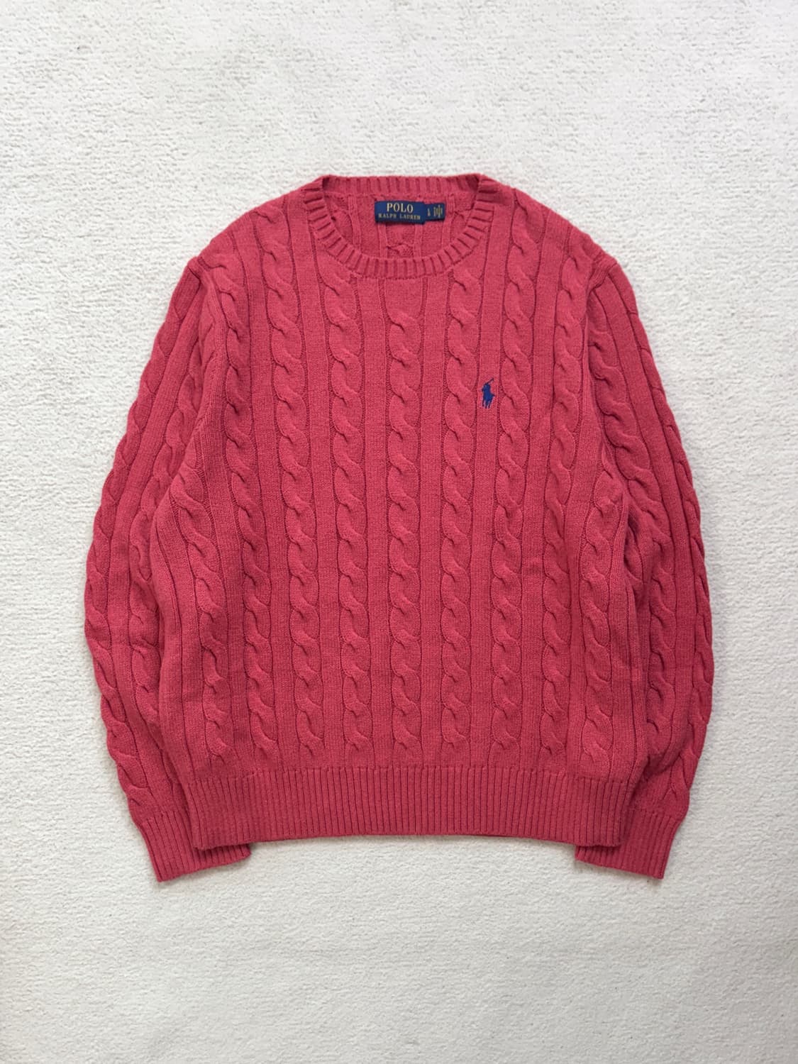 폴로 핑크 케이블 니트 상품이미지2