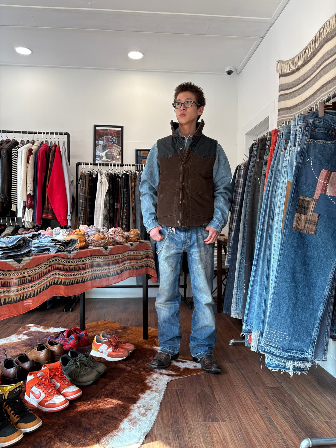 Levi's 리버시블 웨스턴 패딩 베스트 상품이미지3