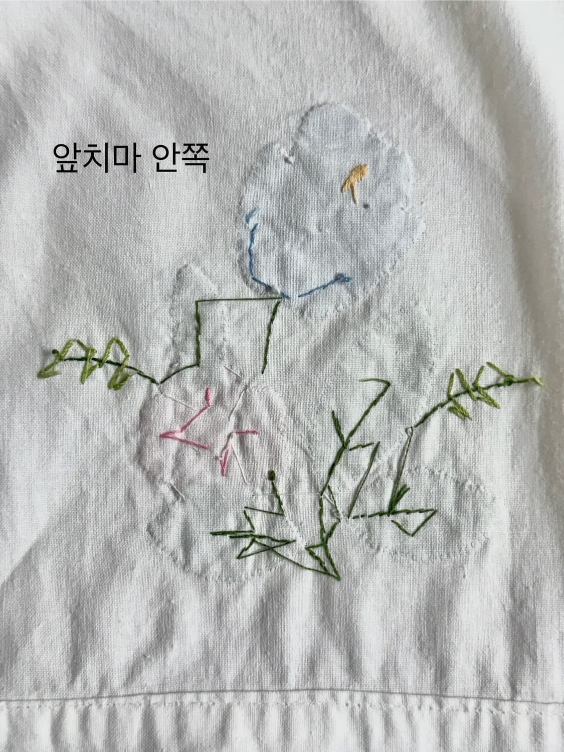 여성 자수 화이트 앞치마 상품이미지9