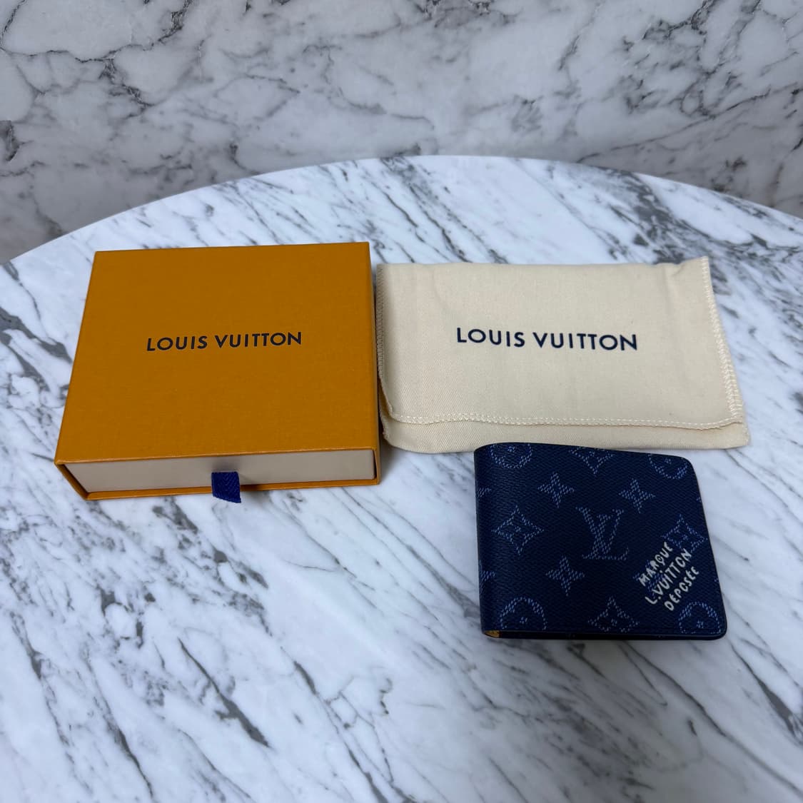 루이비통 이클립스 헤리티지 멀티플 월릿 반지갑 블루 상품이미지6