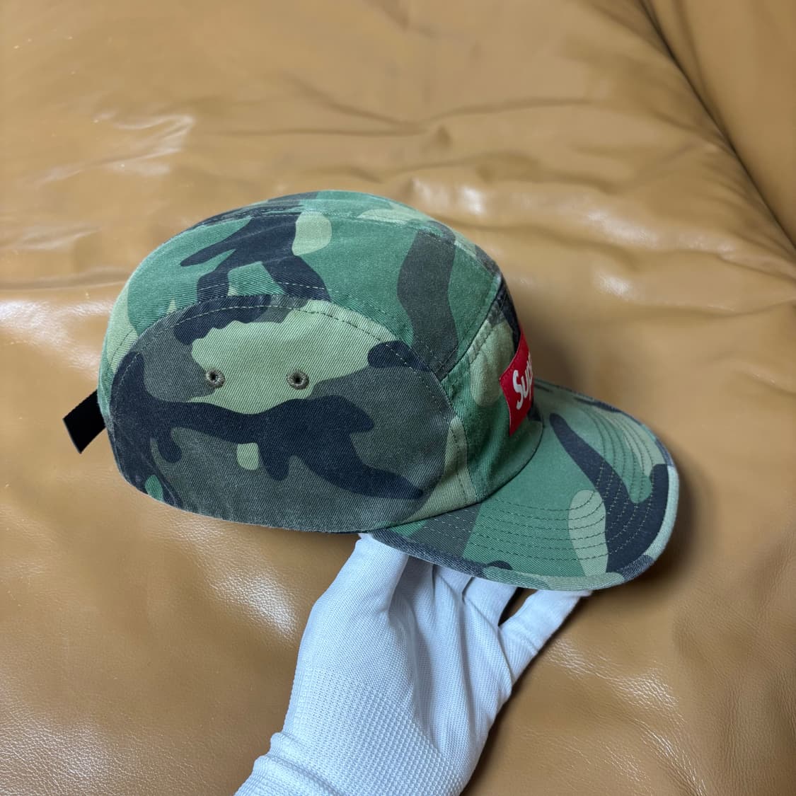 슈프림 캠프캡 모자 박스로고 밀리터리 카고 우드랜드 카모 상품이미지3