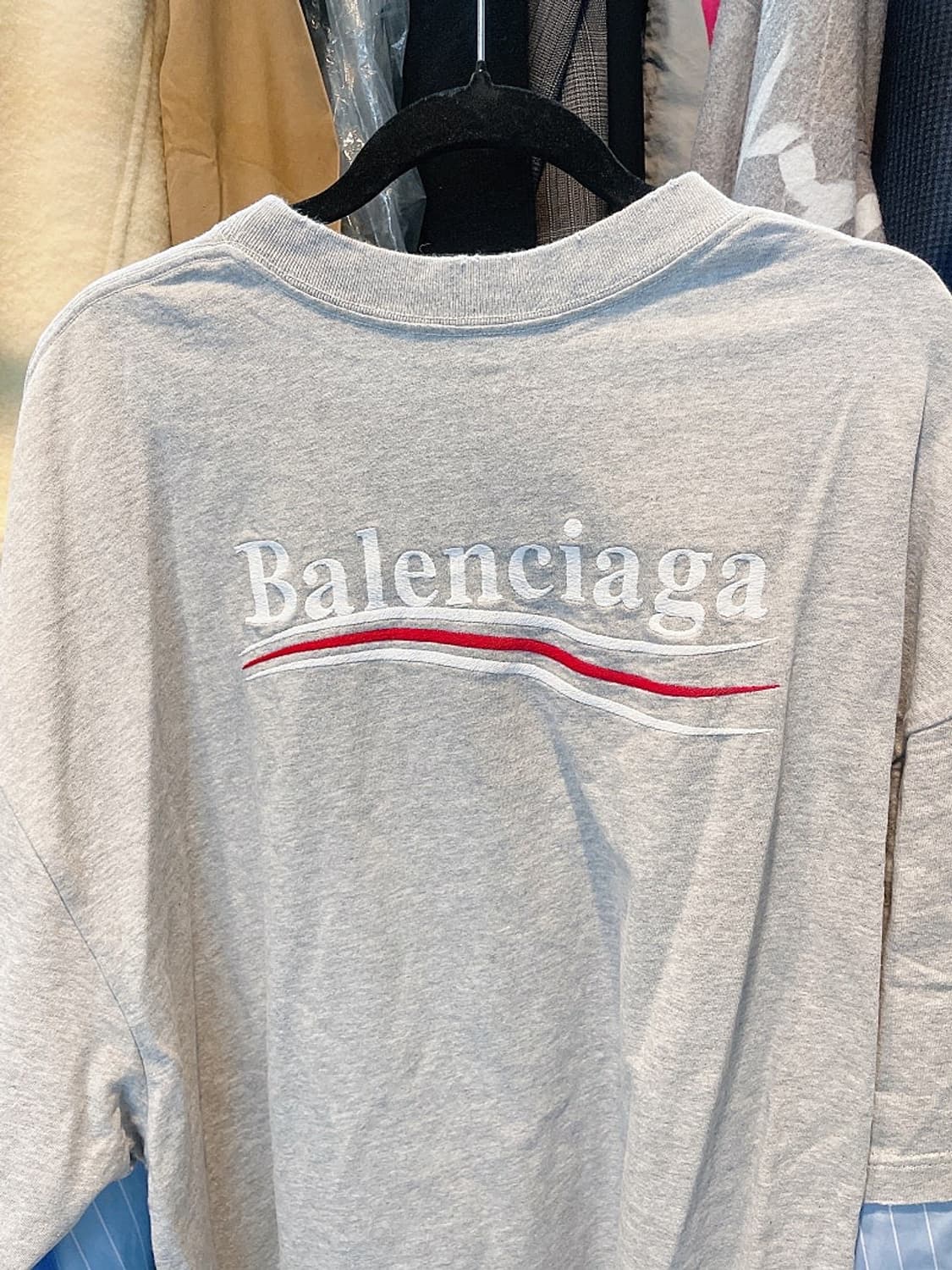 (정품/새상품) 발렌시아가 그레이 캠페인 레이어드 티셔츠 상품이미지3