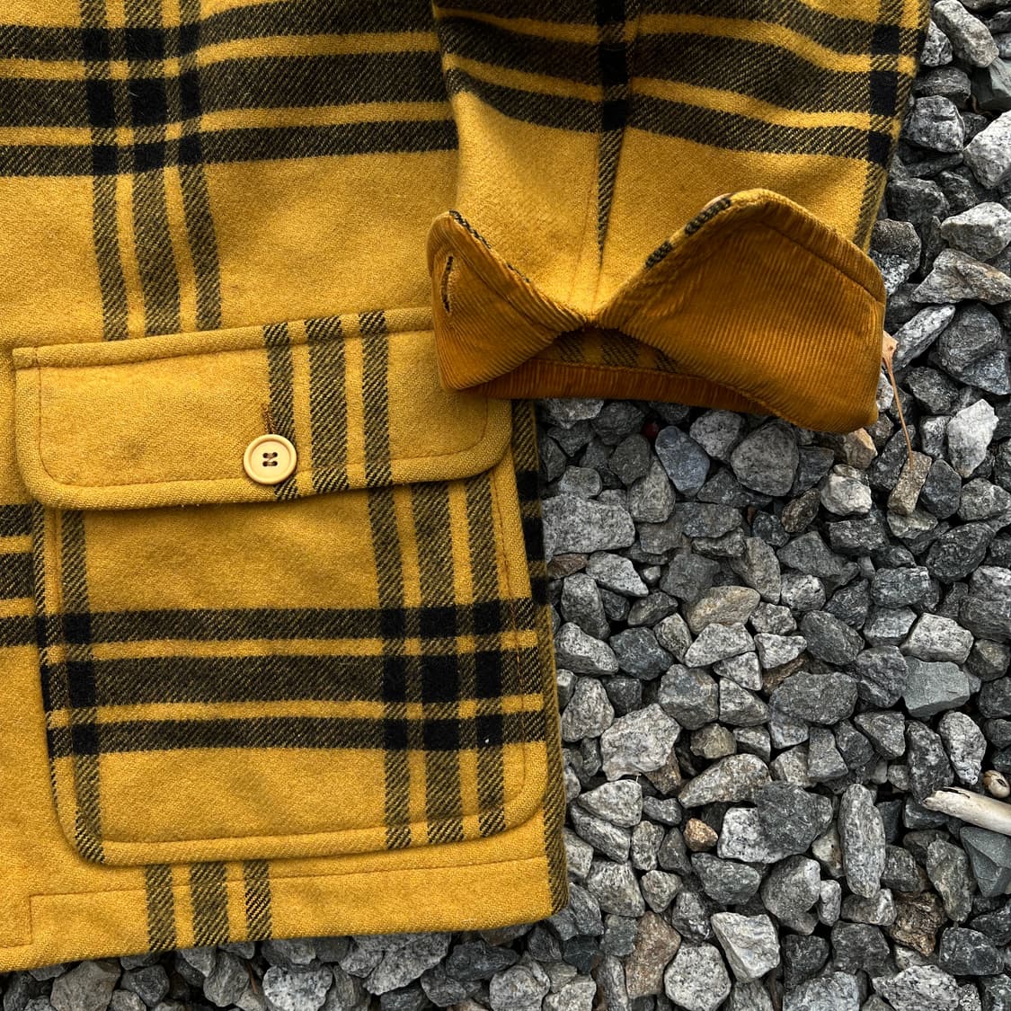 BENETTON(ITALY) 빈티지 체크코트 (실측확인) 상품이미지3