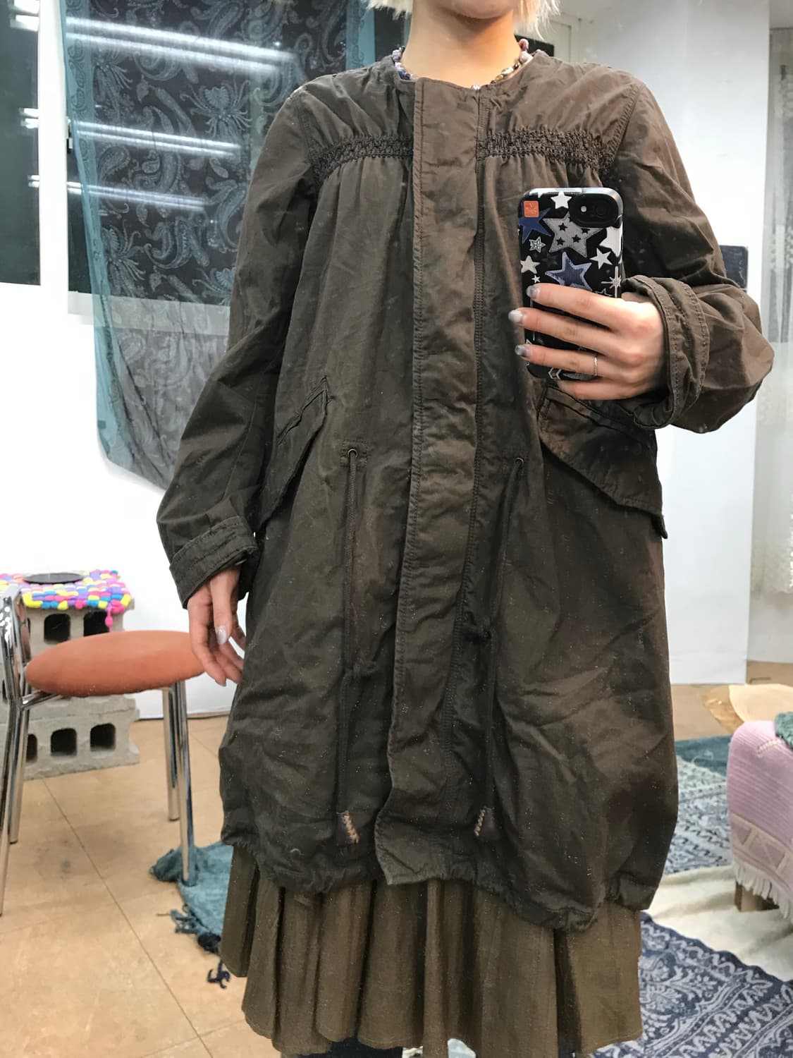 썰스데이아일랜드 여성 에스닉 롱 야상자켓  상품이미지1